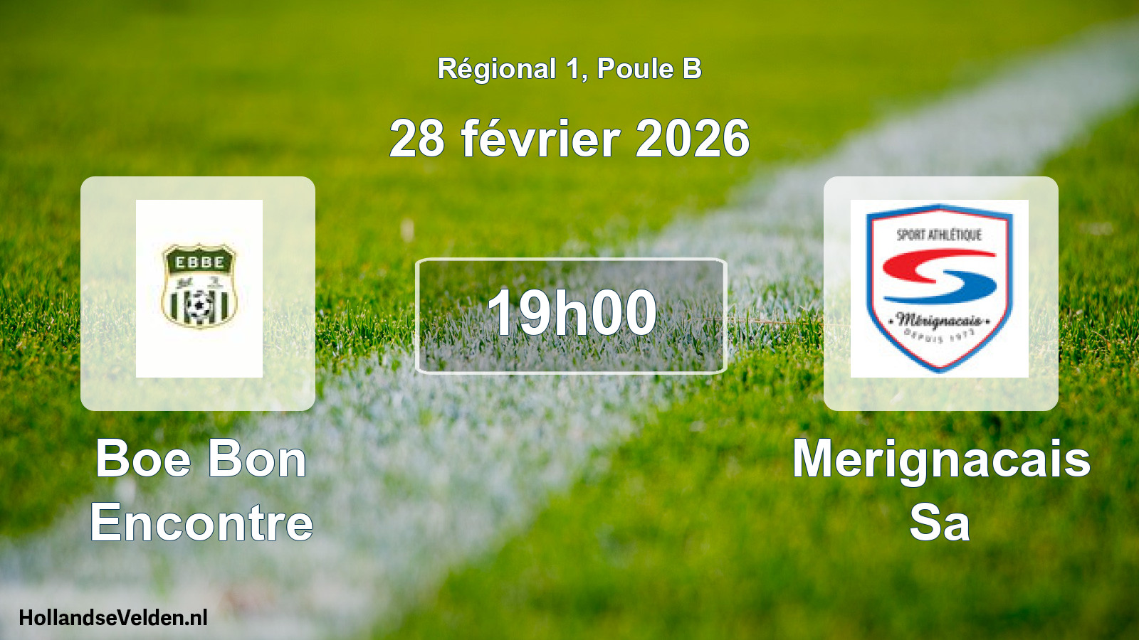 Scheduled Match: Boe Bon Encontre - Merignacais Sa (28 February 2026)