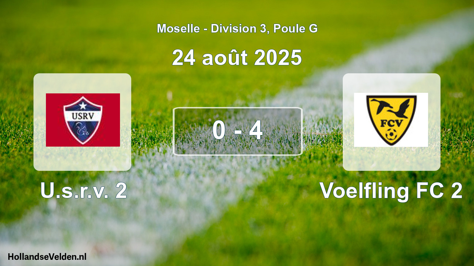 Match joué: U.s.r.v. 2 - Voelfling FC 2 0 - 4 (24 août 2025)