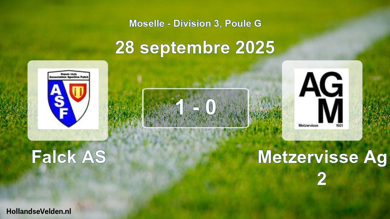 Match joué: Falck AS - Metzervisse Ag 2 1 - 0 (28 septembre 2025)
