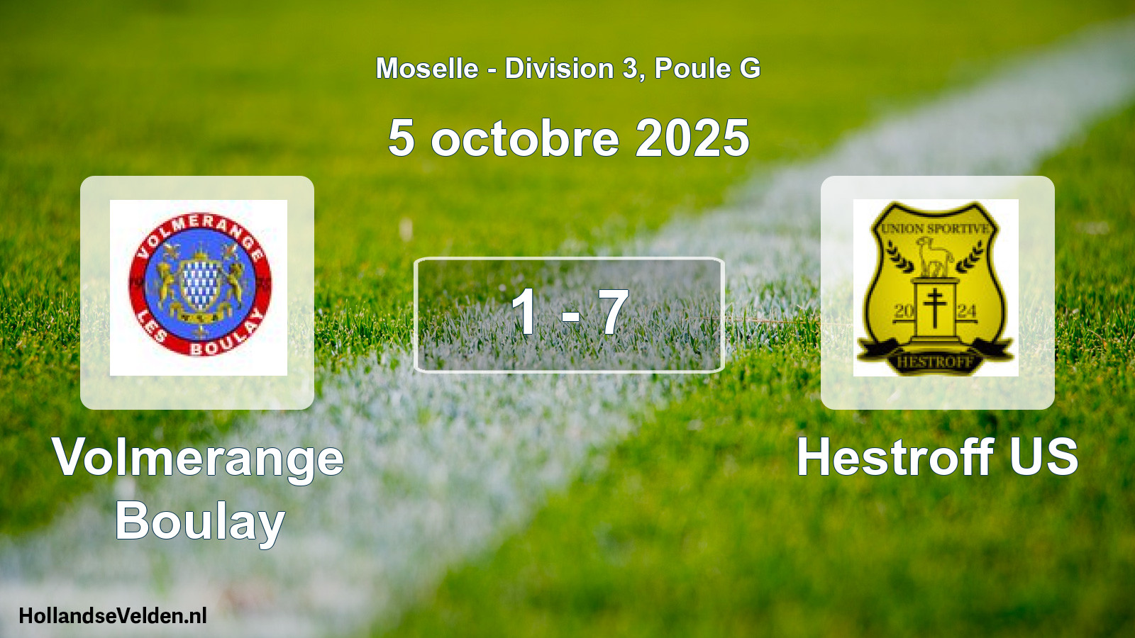 Match joué: Volmerange Boulay - Hestroff US 1 - 7 (5 octobre 2025)