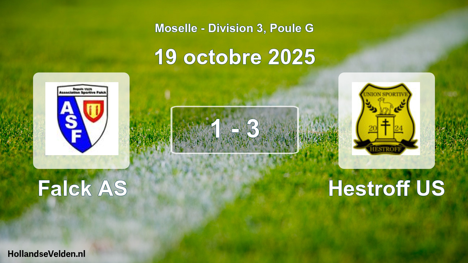 Match joué: Falck AS - Hestroff US 1 - 3 (19 octobre 2025)