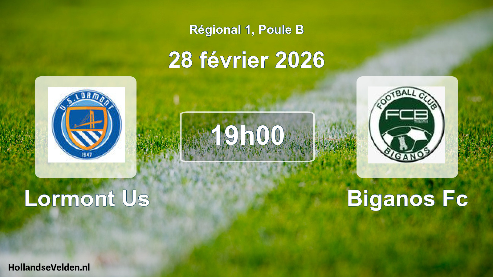 Scheduled Match: Lormont Us - Biganos Fc (28 February 2026)