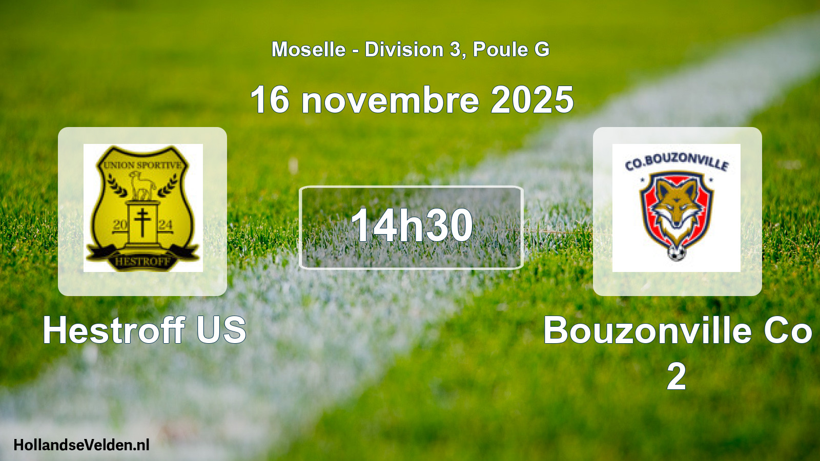 Match programmé: Hestroff US - Bouzonville Co 2 (16 novembre 2025)