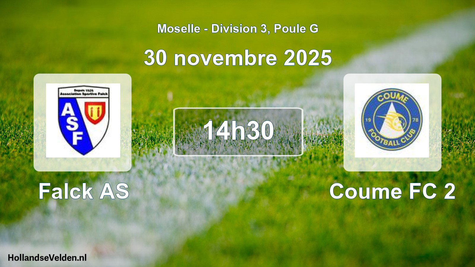 Match programmé: Falck AS - Coume FC 2 (30 novembre 2025)