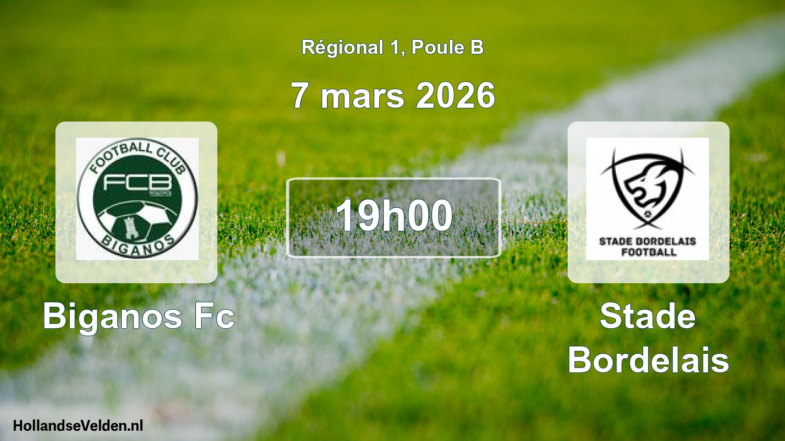 Scheduled Match: Biganos Fc - Stade Bordelais (7 March 2026)