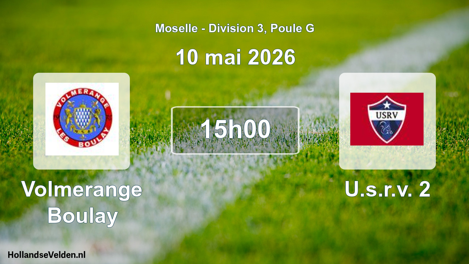 Match programmé: Volmerange Boulay - U.s.r.v. 2 (10 mai 2026)