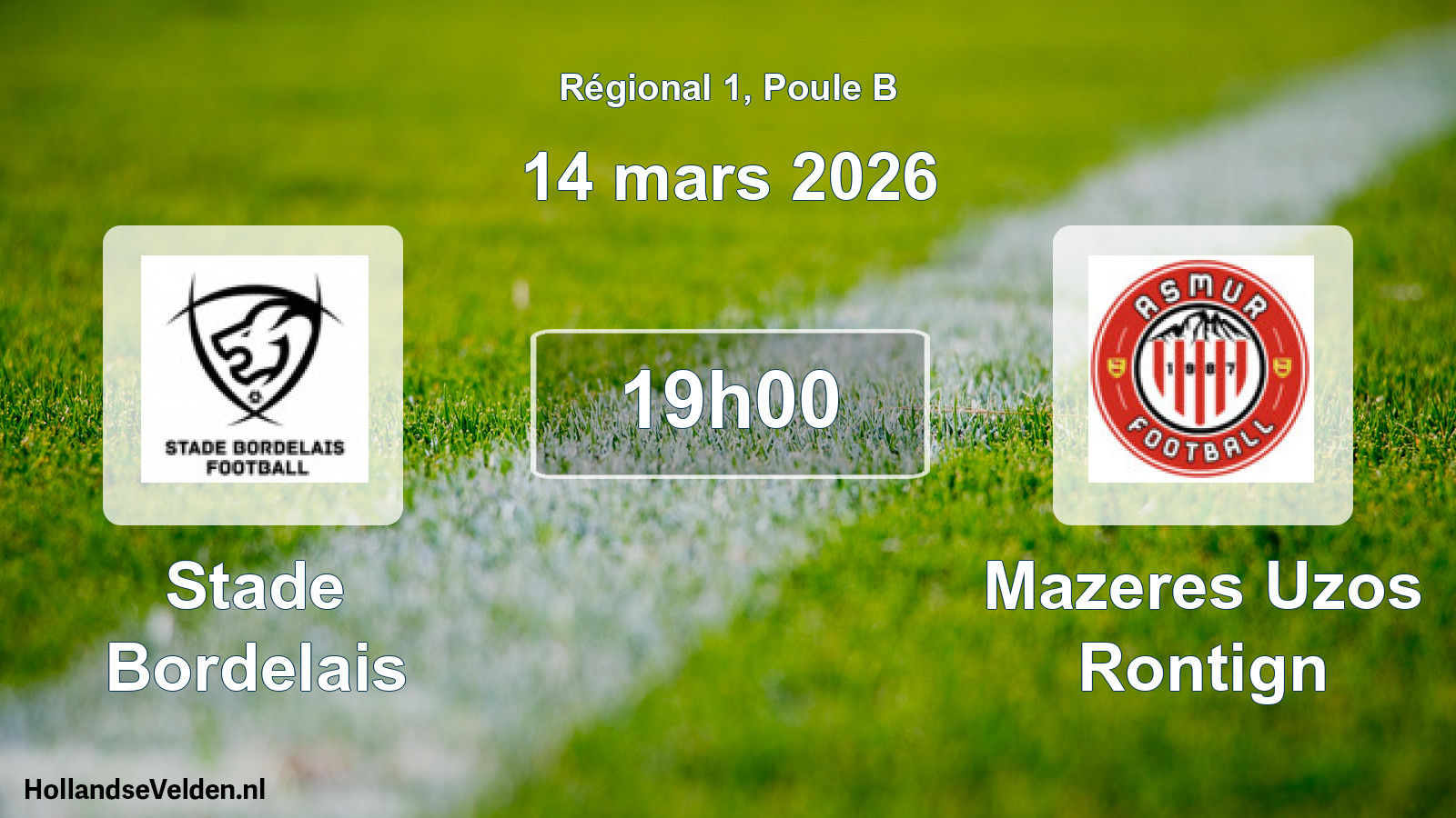 Scheduled Match: Stade Bordelais - Mazeres Uzos Rontign (14 March 2026)