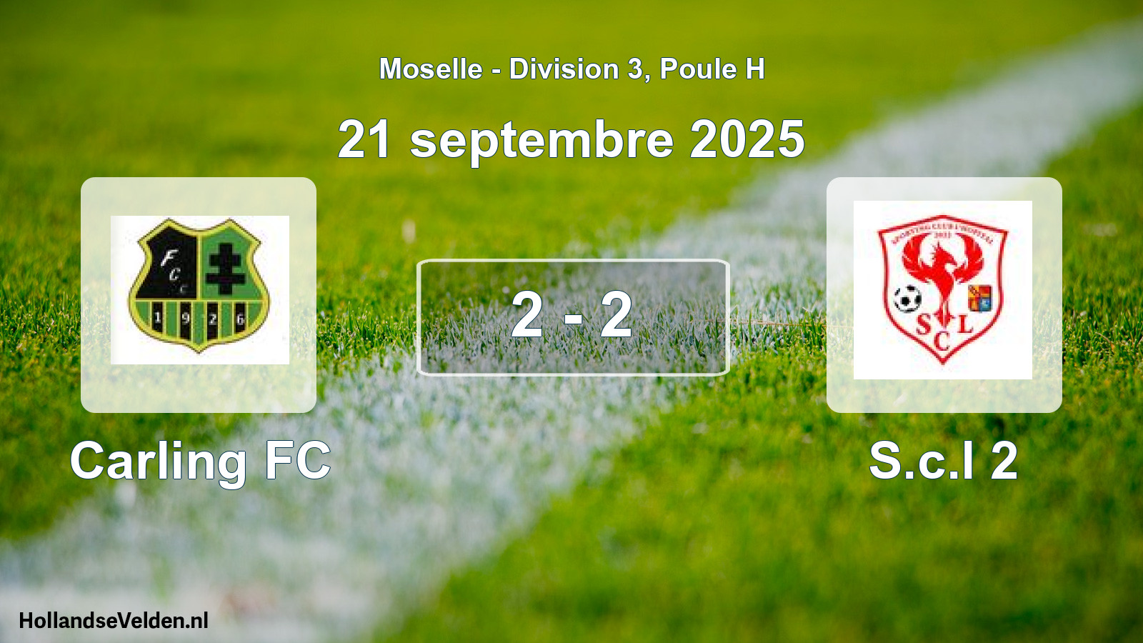 Match joué: Carling FC - S.c.l 2 2 - 2 (21 septembre 2025)