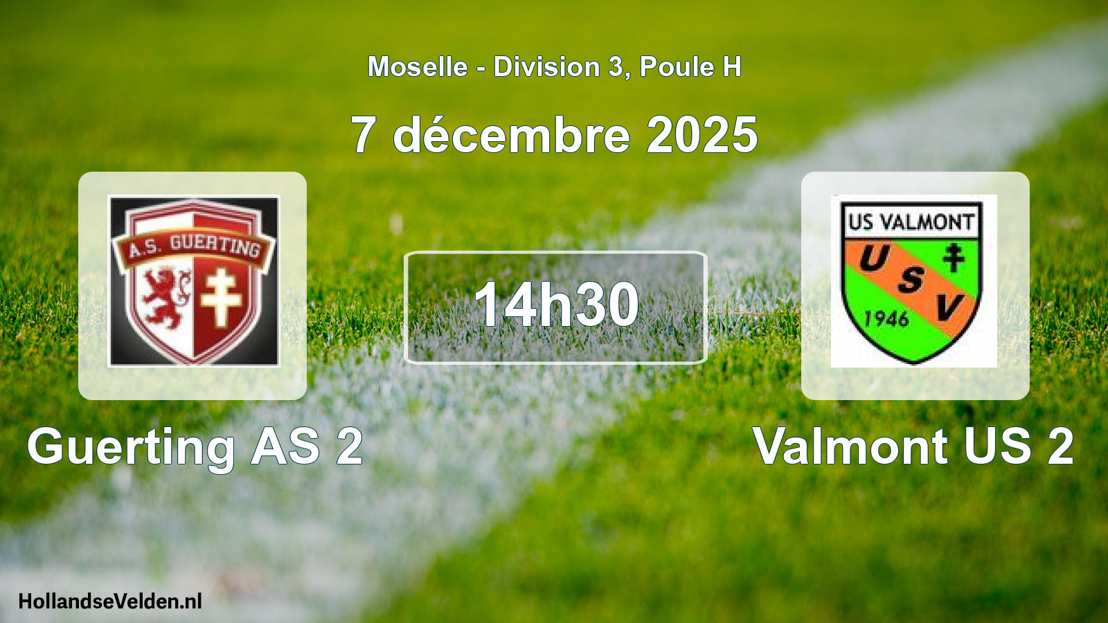 Match programmé: Guerting AS 2 - Valmont US 2 (7 décembre 2025)