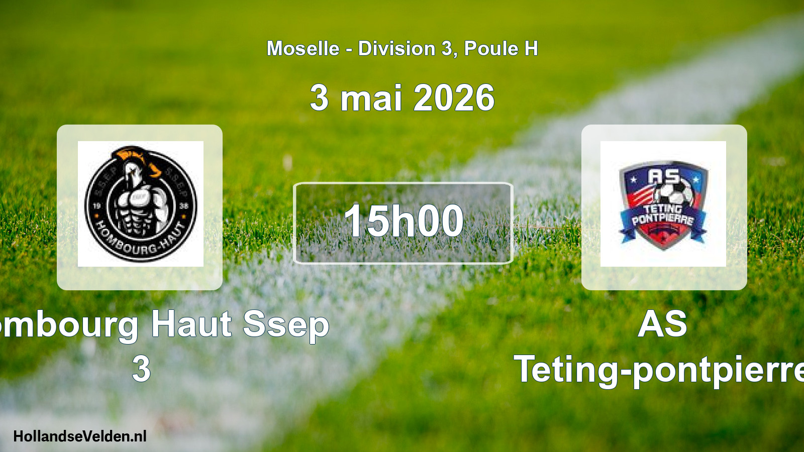 Match programmé: Hombourg Haut Ssep 3 - AS Teting-pontpierre (3 mai 2026)