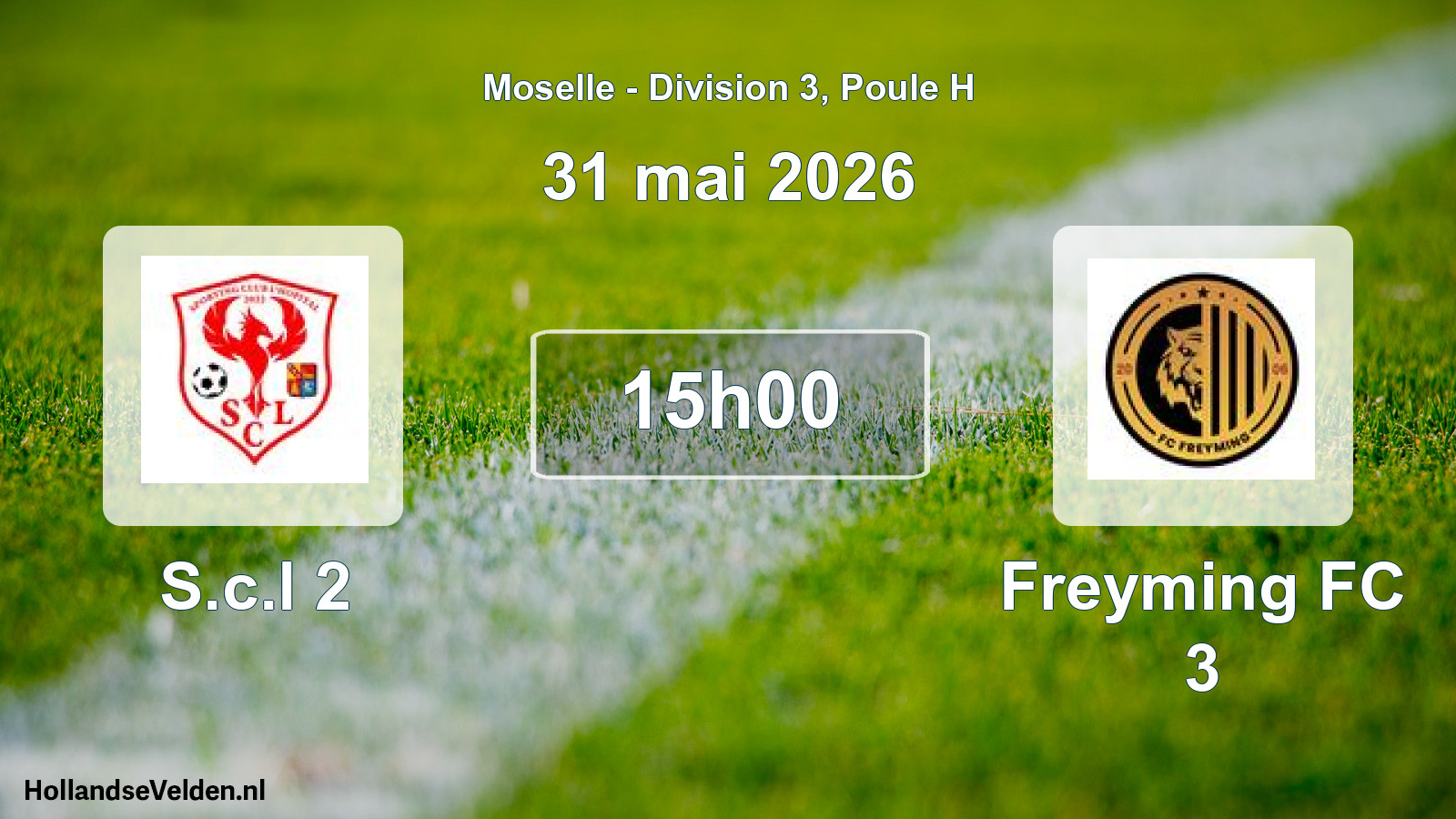 Scheduled Match: S.c.l 2 - Freyming FC 3 (31 May 2026)