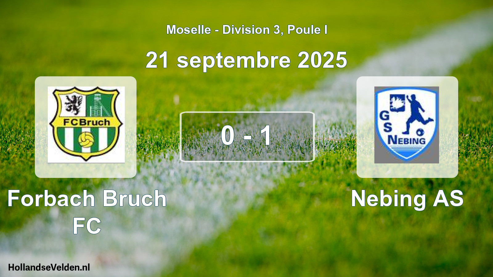 Match joué: Forbach Bruch FC - Nebing AS 0 - 1 (21 septembre 2025)