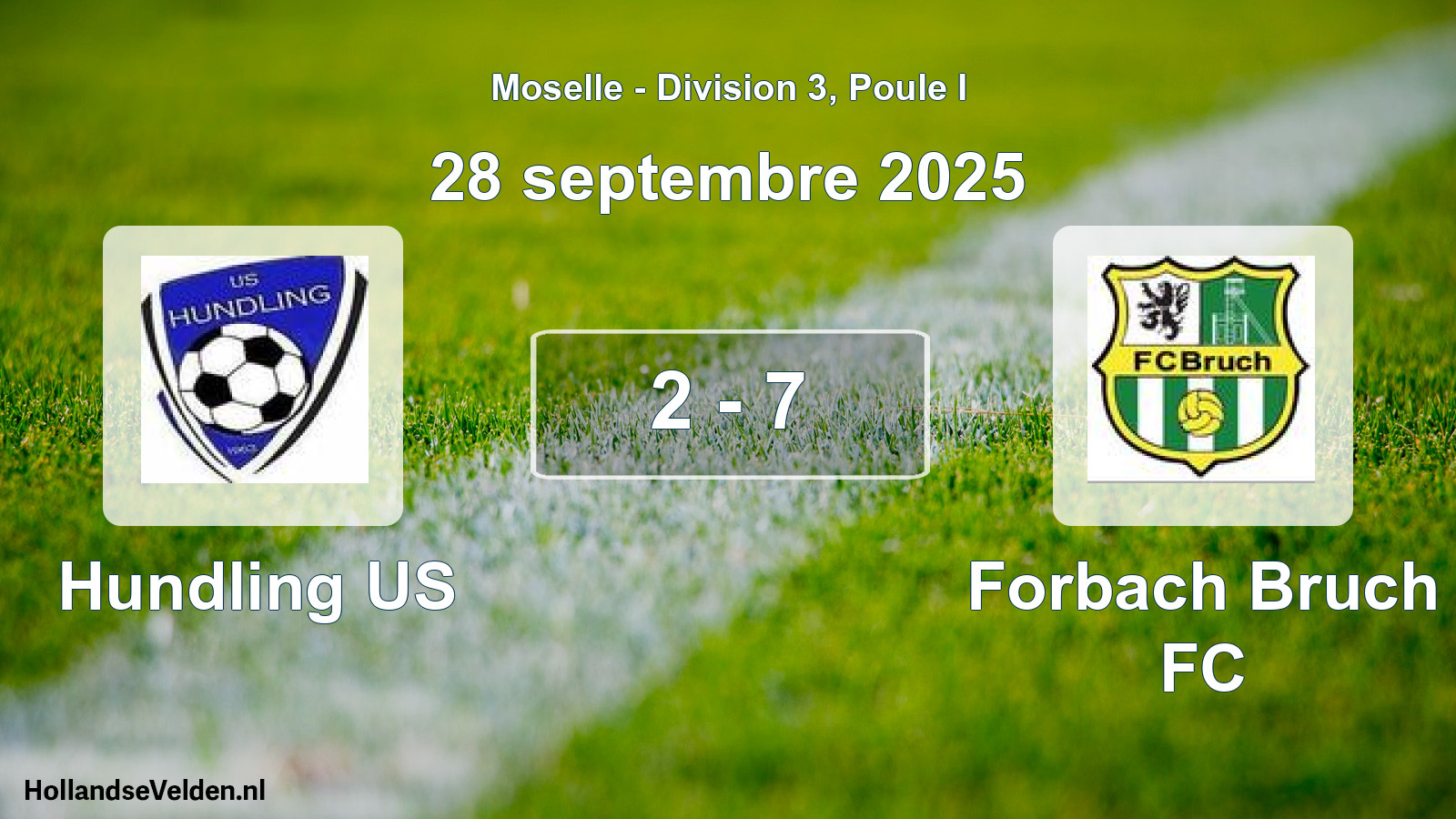 Total number of matches played: Hundling US - Forbach Bruch FC 2 - 7 (28 September 2025)