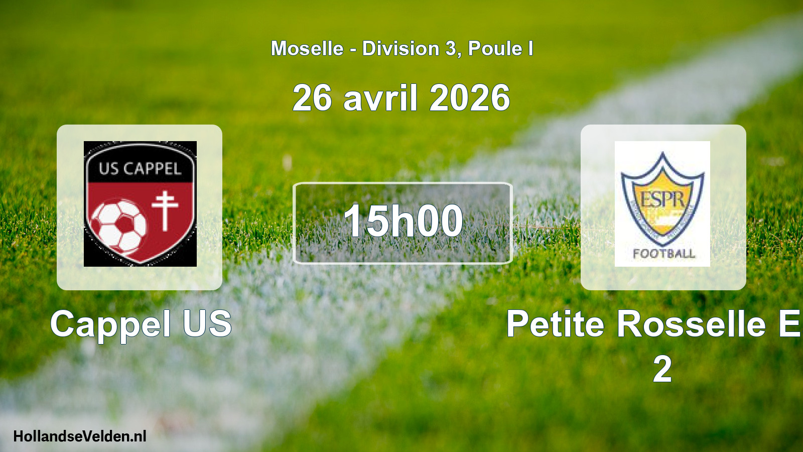 Match programmé: Cappel US - Petite Rosselle Es 2 (26 avril 2026)