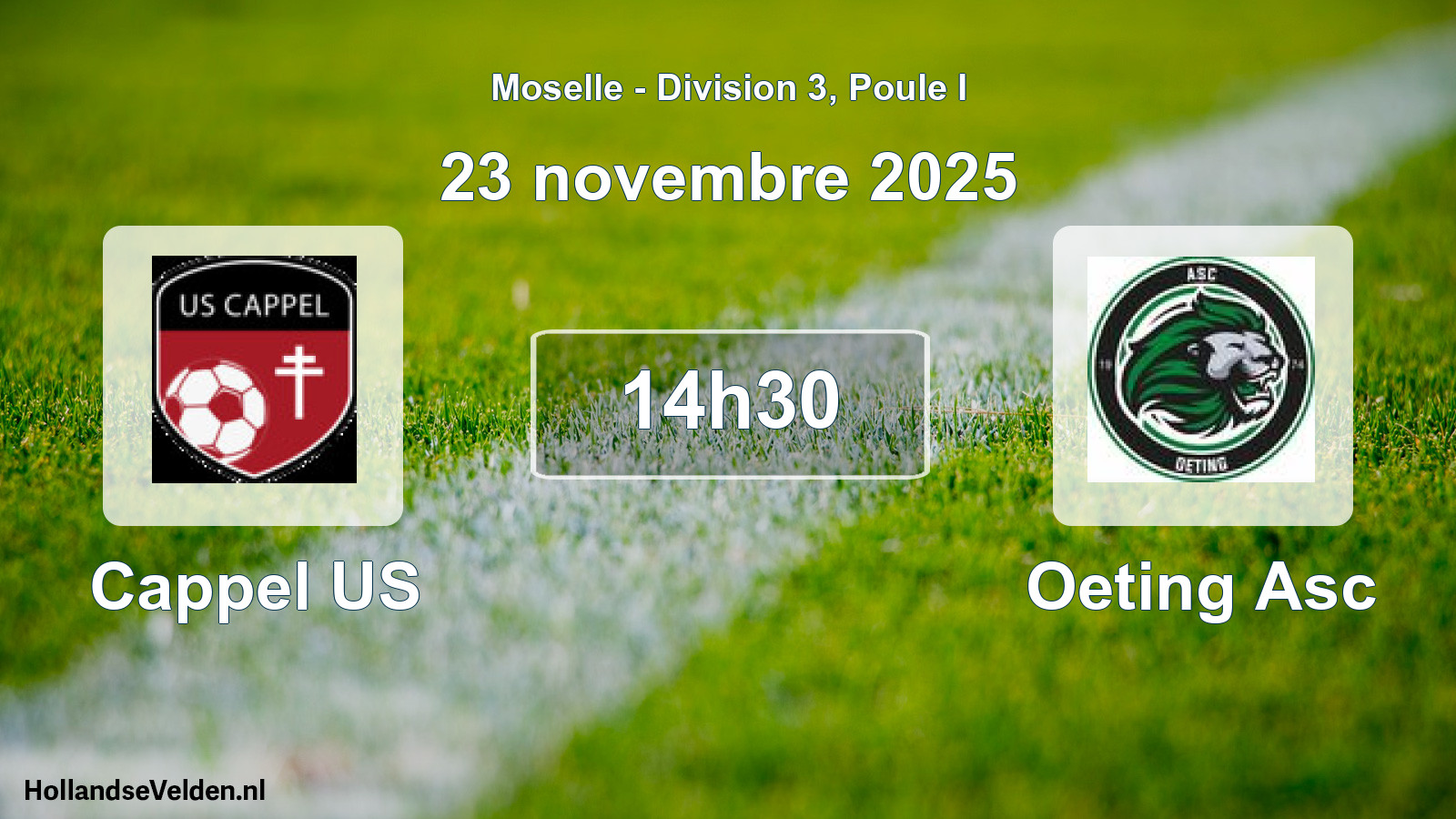 Scheduled Match: Cappel US - Oeting Asc (23 November 2025)
