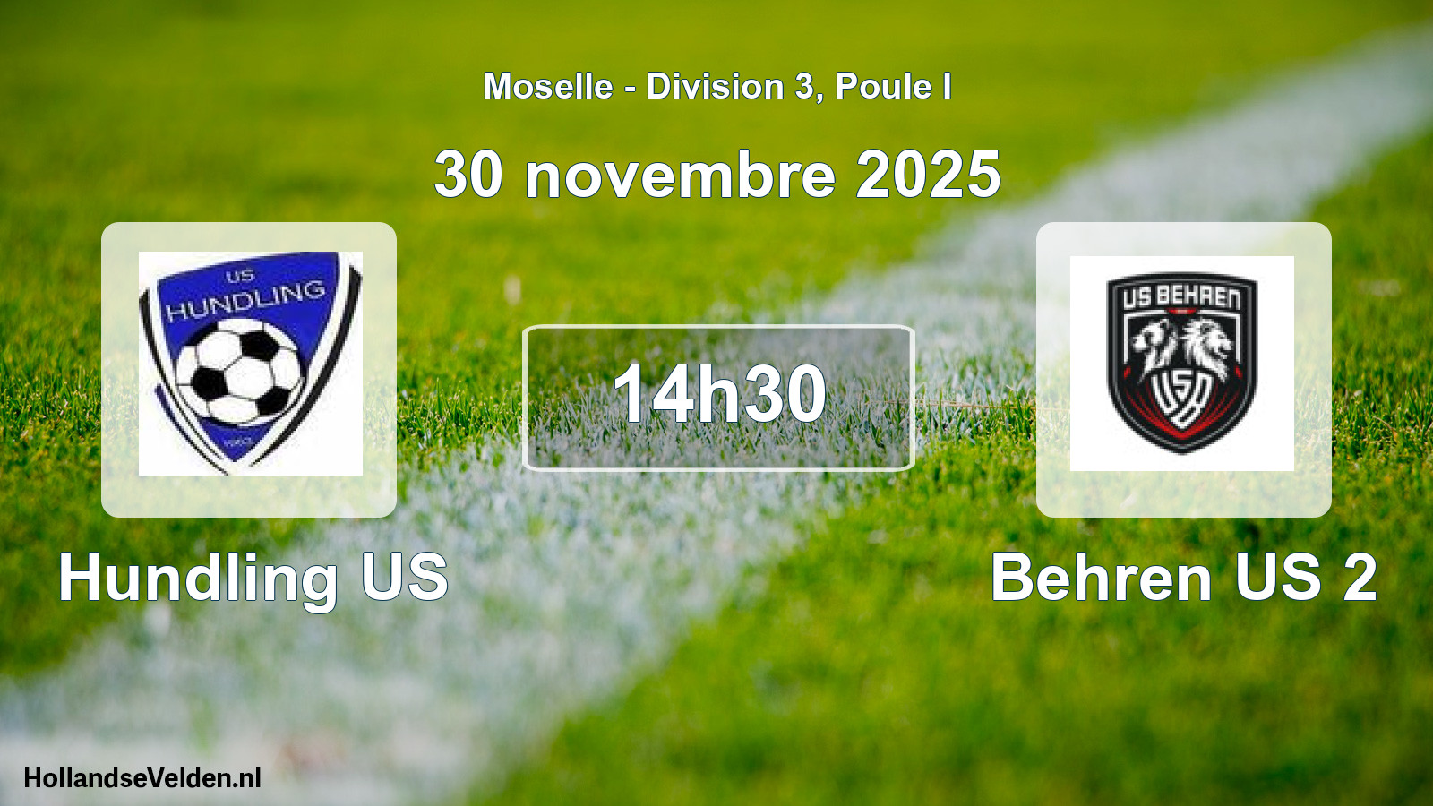 Geplande wedstrijd: Hundling US - Behren US 2 (30 november 2025)