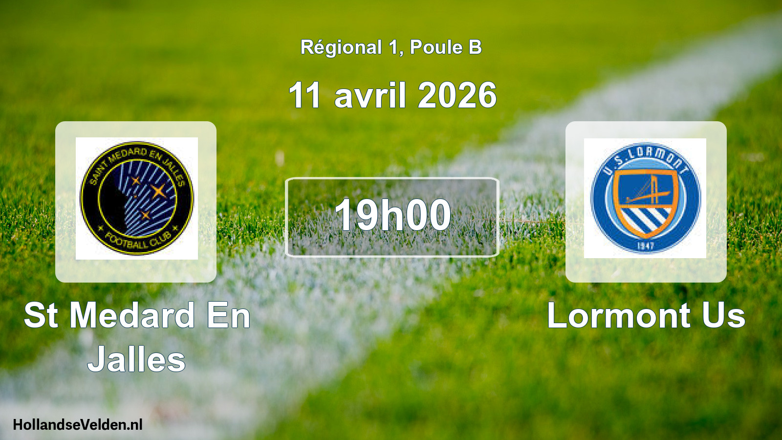 Geplande wedstrijd: St Medard En Jalles - Lormont Us (11 april 2026)