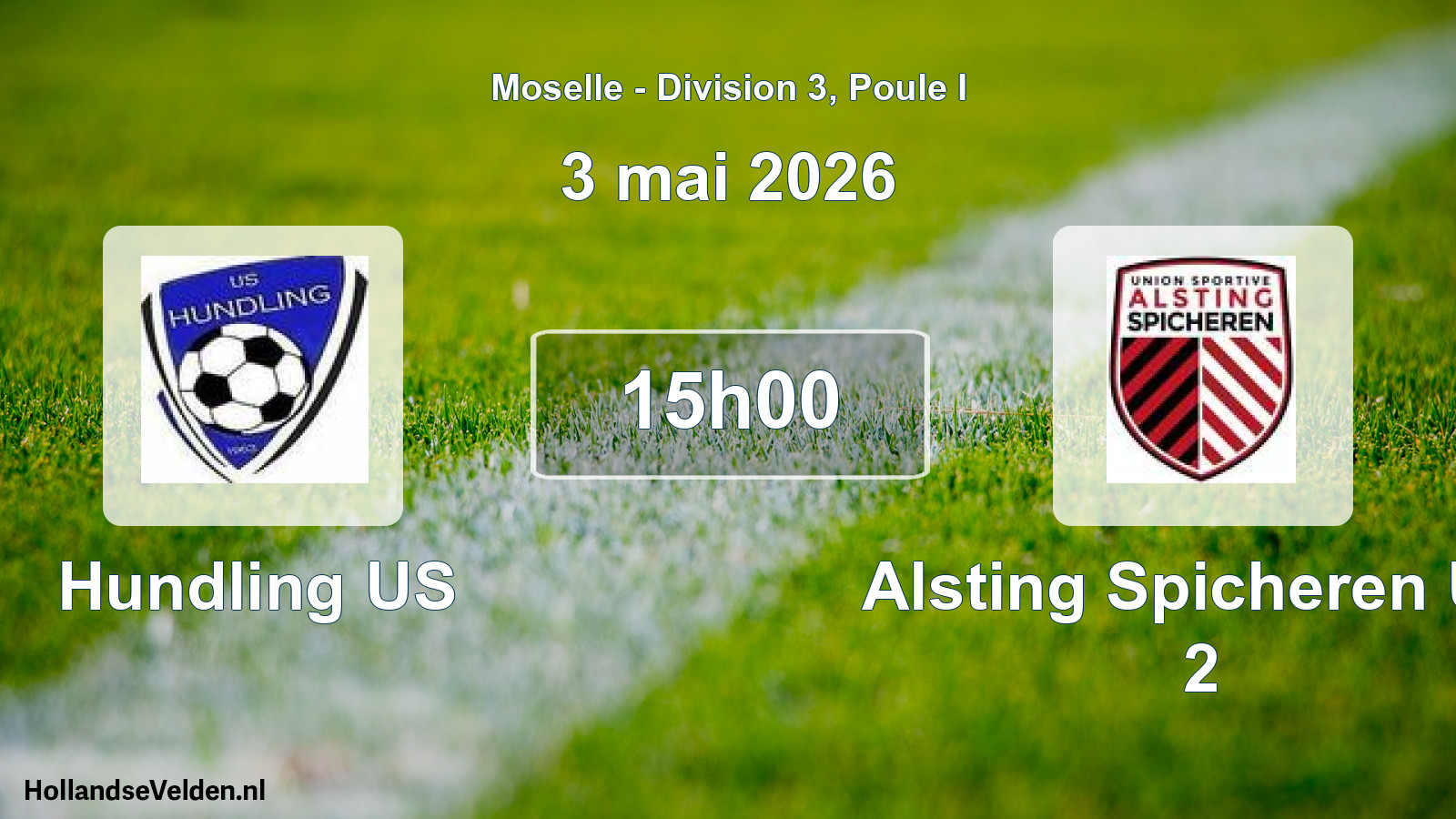 Geplande wedstrijd: Hundling US - Alsting Spicheren US 2 (3 mei 2026)