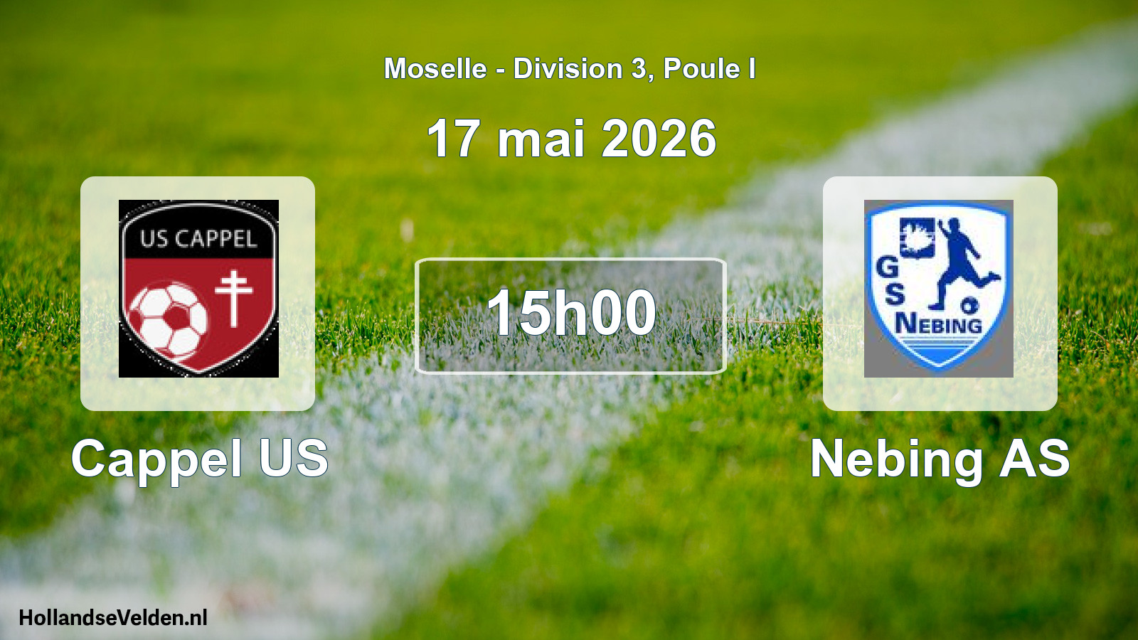 Scheduled Match: Cappel US - Nebing AS (17 May 2026)