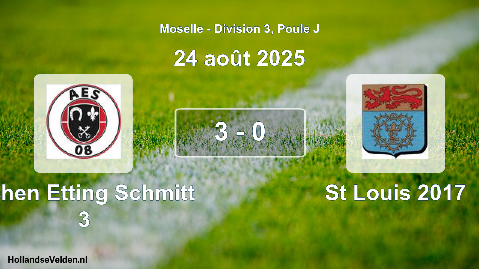 Match joué: Achen Etting Schmitt 3 - St Louis 2017 3 - 0 (24 août 2025)