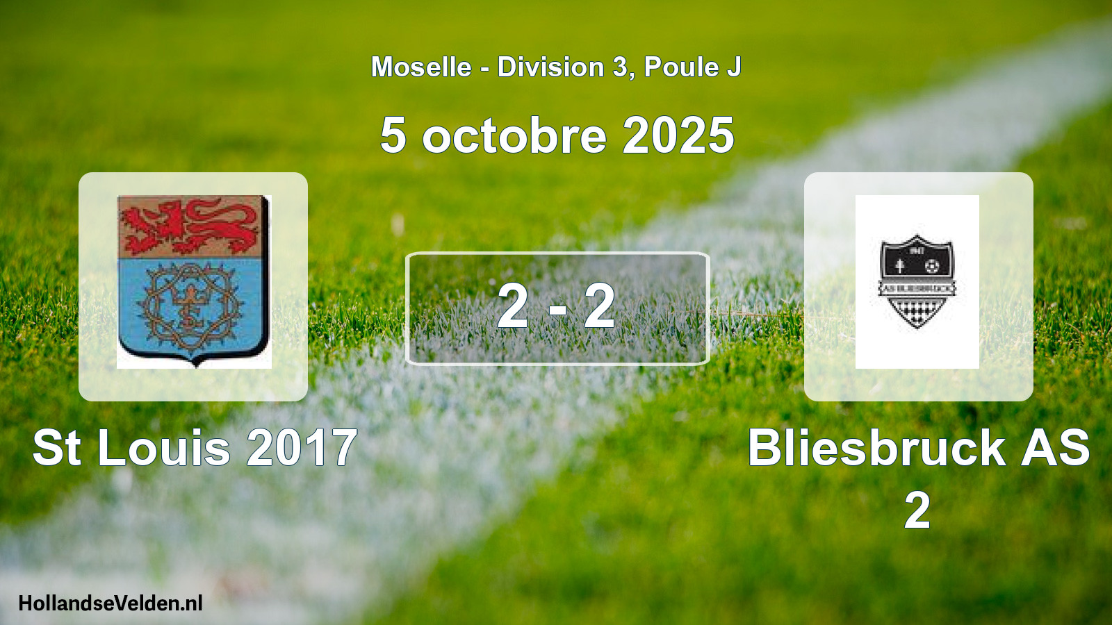 Gespeelde wedstrijd: St Louis 2017 - Bliesbruck AS 2 2 - 2 (5 oktober 2025)