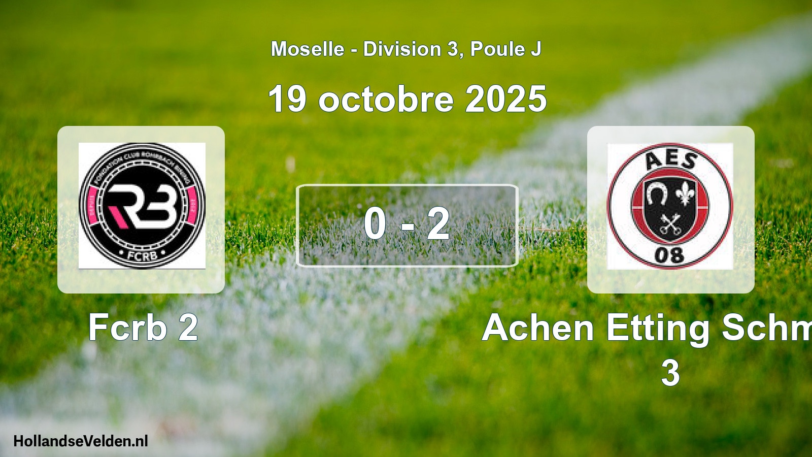 Total number of matches played: Fcrb 2 - Achen Etting Schmitt 3 0 - 2 (19 October 2025)