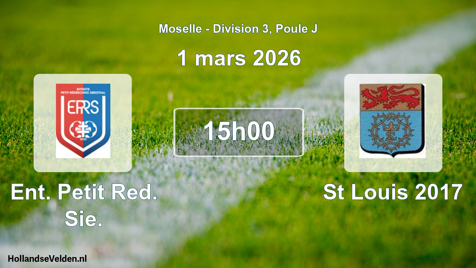 Match programmé: Ent. Petit Red. Sie. - St Louis 2017 (1 mars 2026)