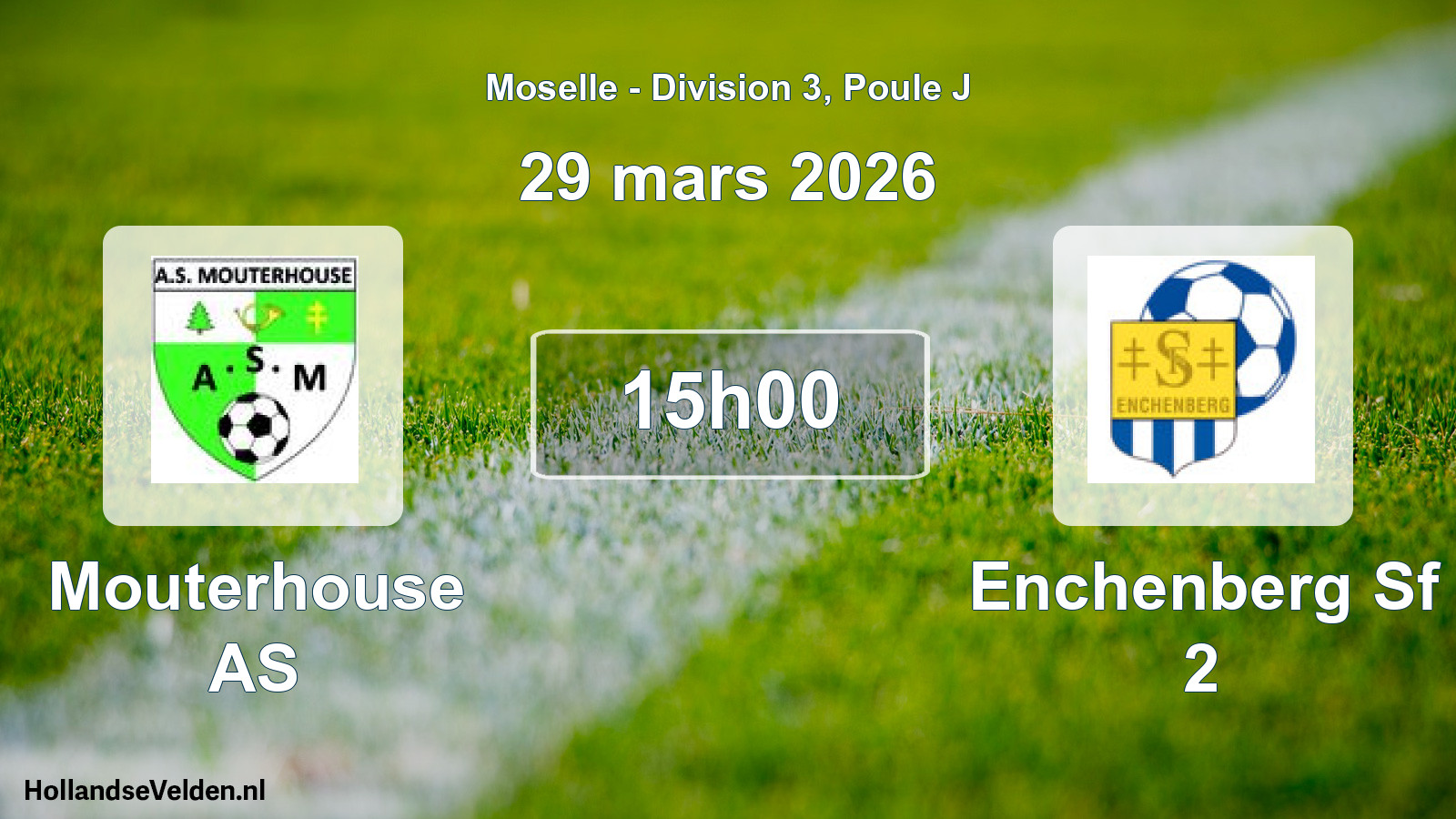 Match programmé: Mouterhouse AS - Enchenberg Sf 2 (29 mars 2026)
