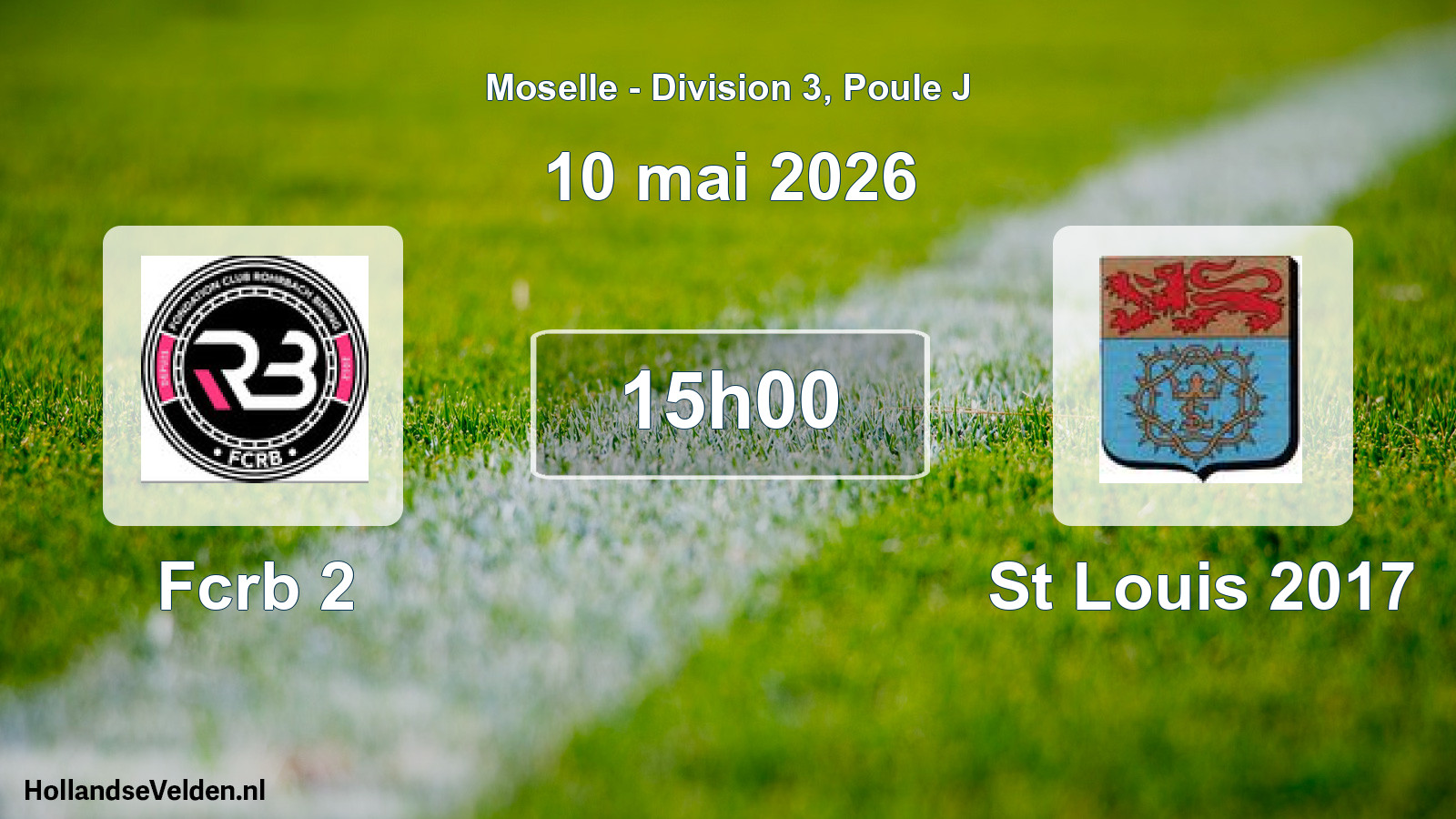 Match programmé: Fcrb 2 - St Louis 2017 (10 mai 2026)