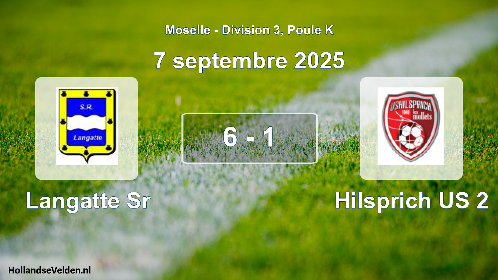 Match joué: Langatte Sr - Hilsprich US 2 6 - 1 (7 septembre 2025)