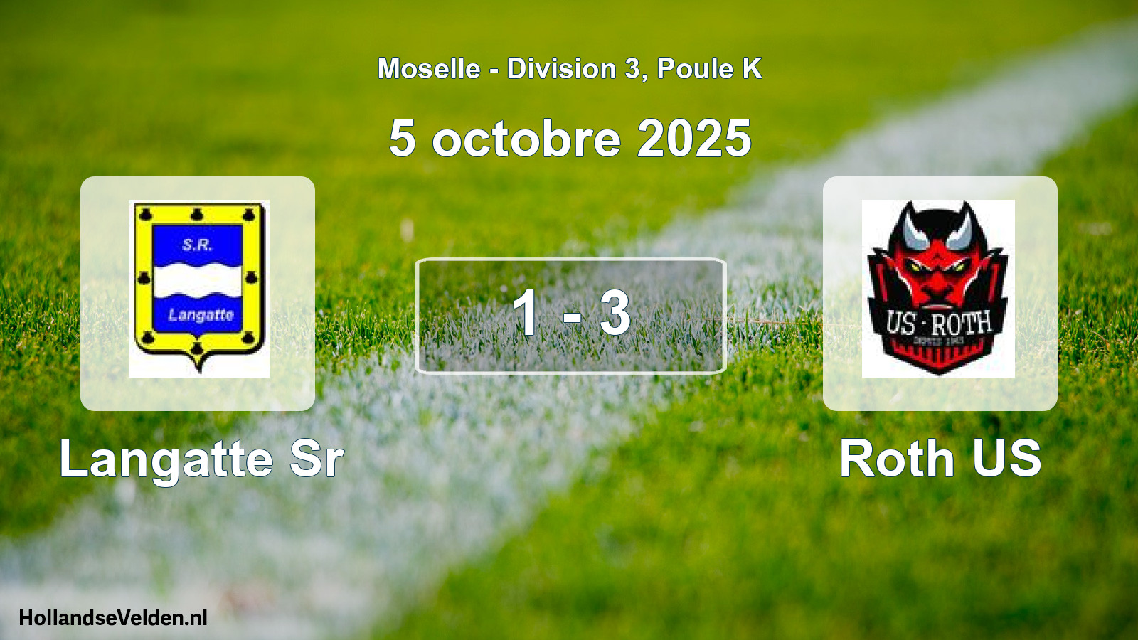 Match joué: Langatte Sr - Roth US 1 - 3 (5 octobre 2025)