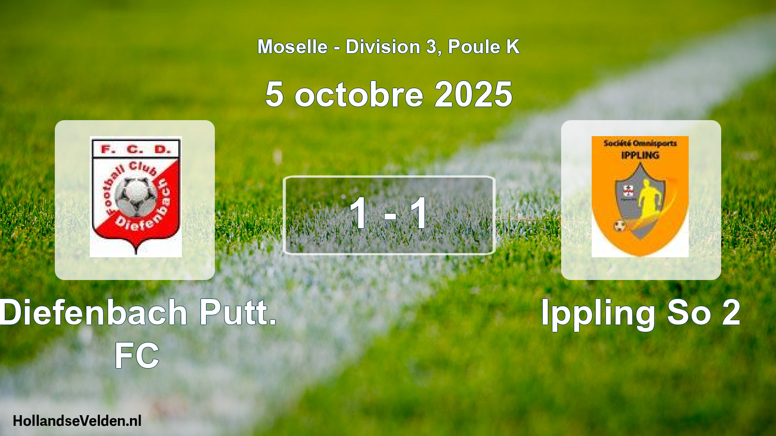 Match joué: Diefenbach Putt. FC - Ippling So 2 1 - 1 (5 octobre 2025)