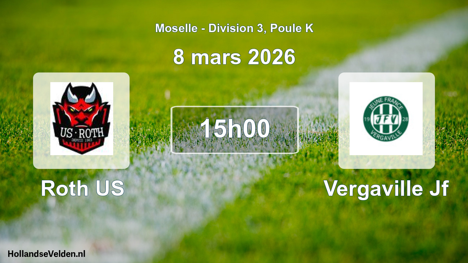 Match programmé: Roth US - Vergaville Jf (8 mars 2026)