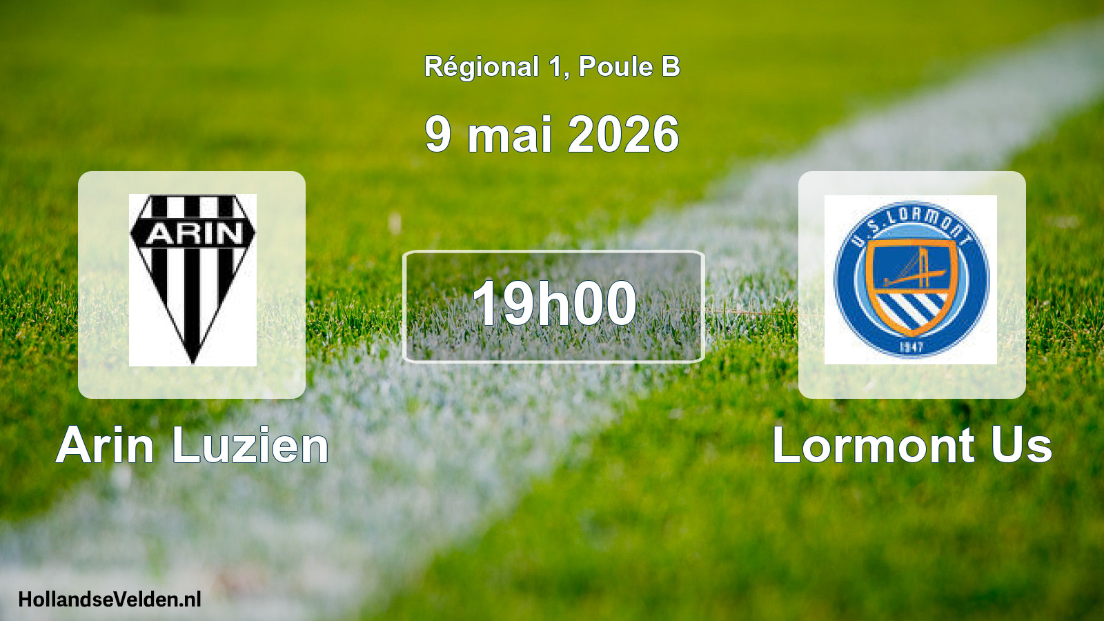 Geplande wedstrijd: Arin Luzien - Lormont Us (9 mai 2026)