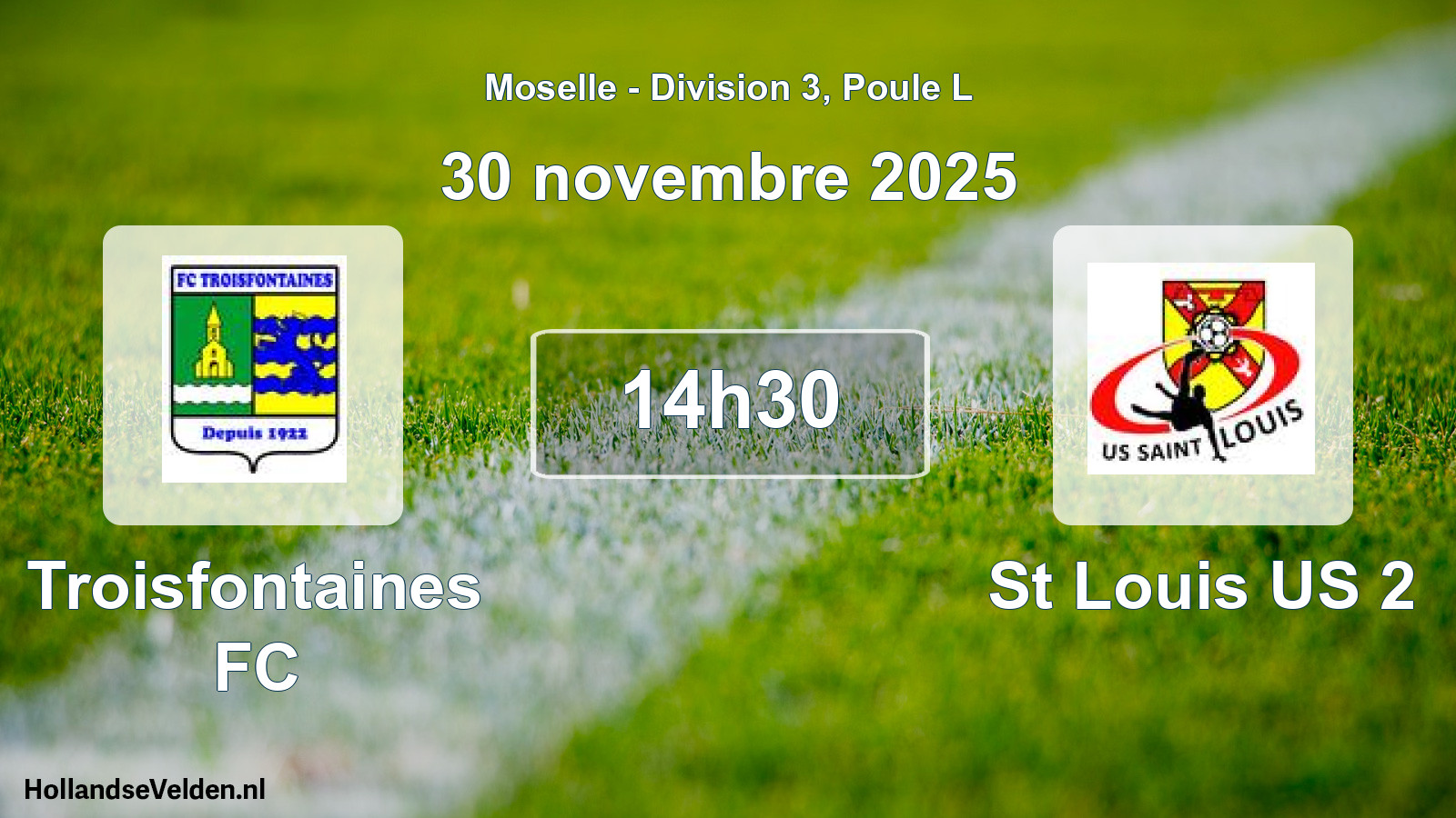 Scheduled Match: Troisfontaines FC - St Louis US 2 (30 November 2025)