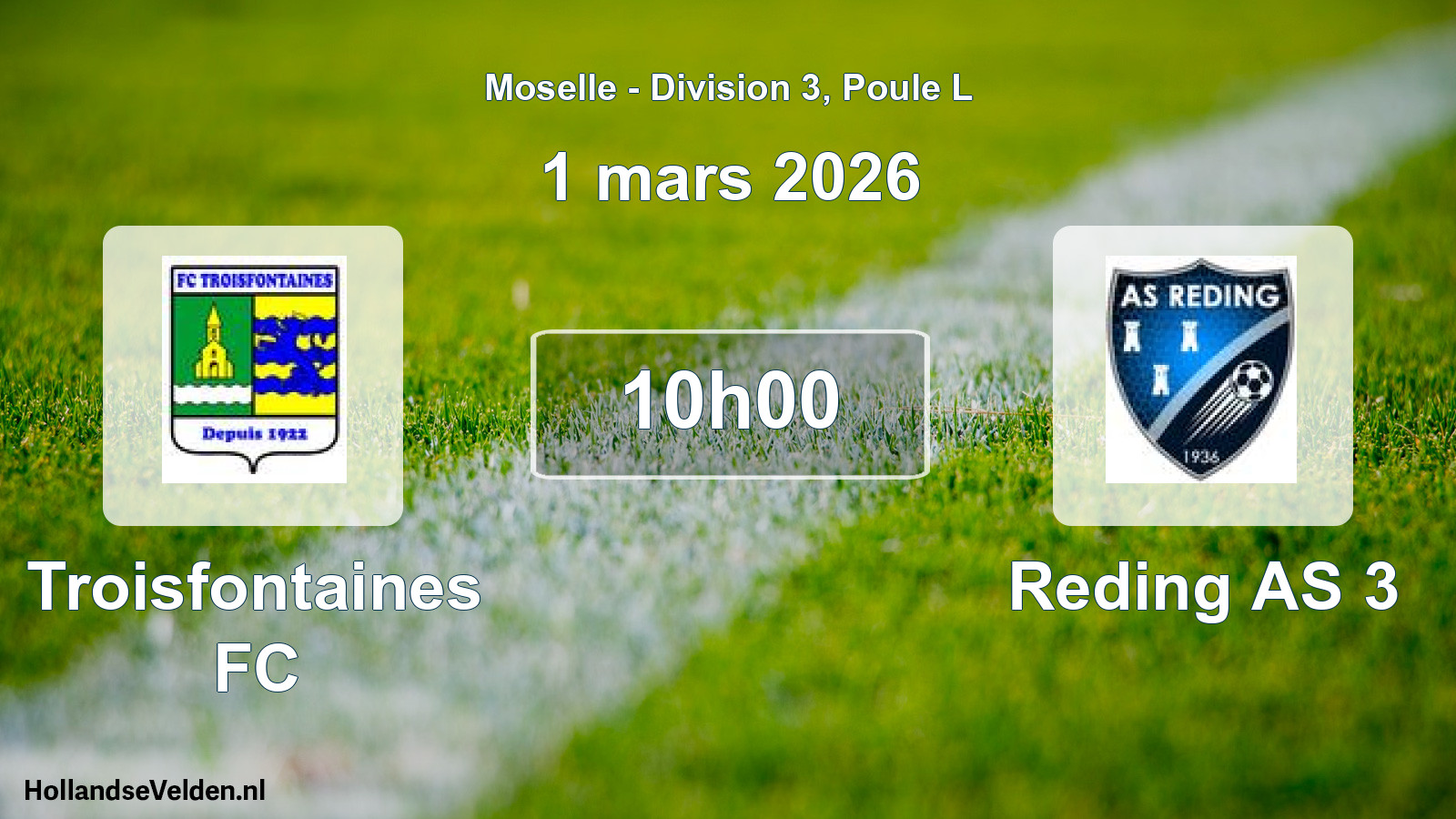 Scheduled Match: Troisfontaines FC - Reding AS 3 (1 March 2026)