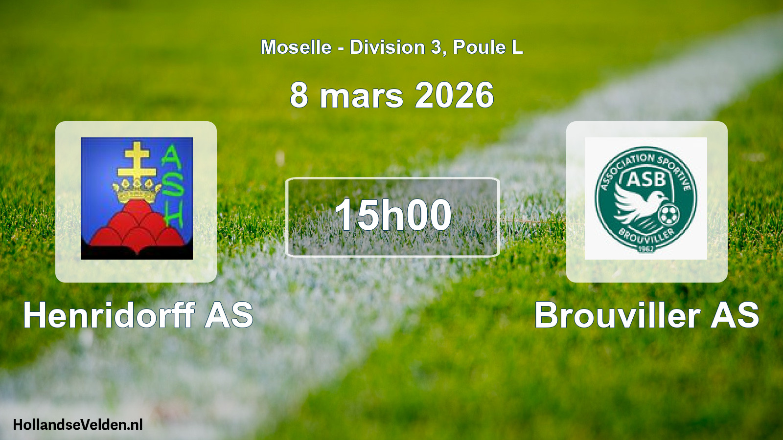 Scheduled Match: Henridorff AS - Brouviller AS (8 March 2026)