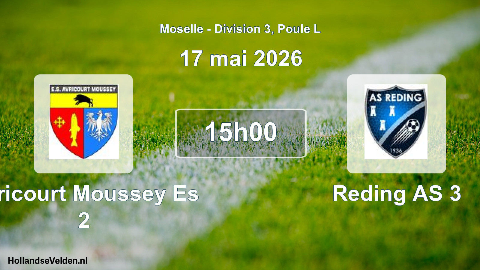 Geplande wedstrijd: Avricourt Moussey Es 2 - Reding AS 3 (17 mei 2026)