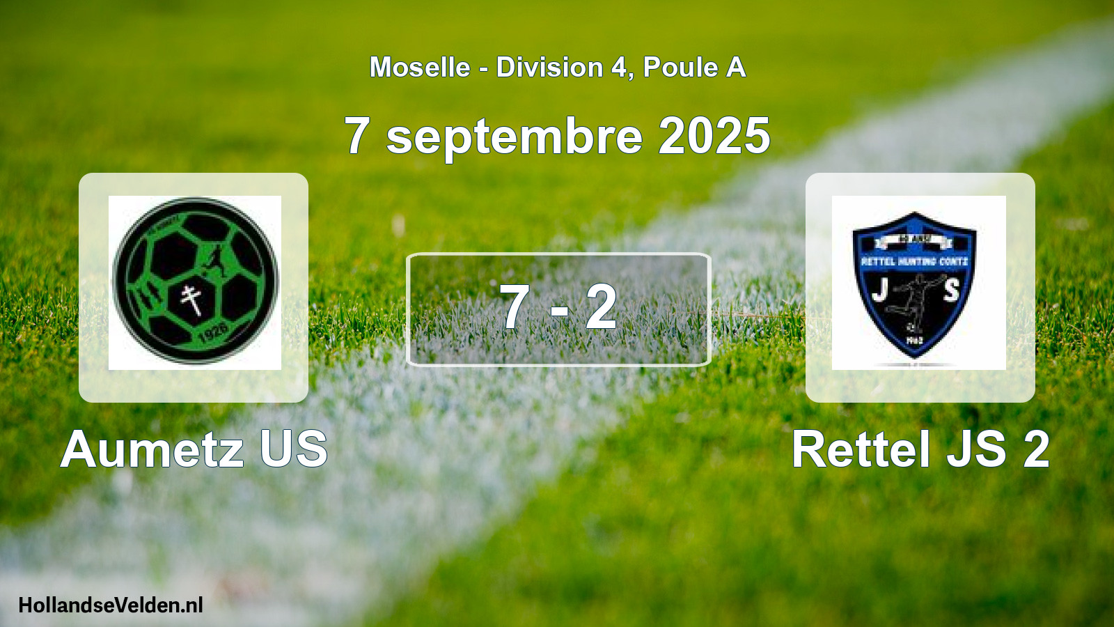 Gespeelde wedstrijd: Aumetz US - Rettel JS 2 7 - 2 (7 september 2025)