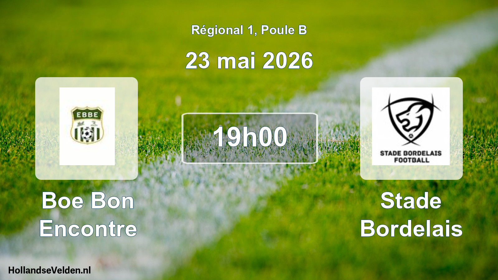 Geplande wedstrijd: Boe Bon Encontre - Stade Bordelais (23 mei 2026)