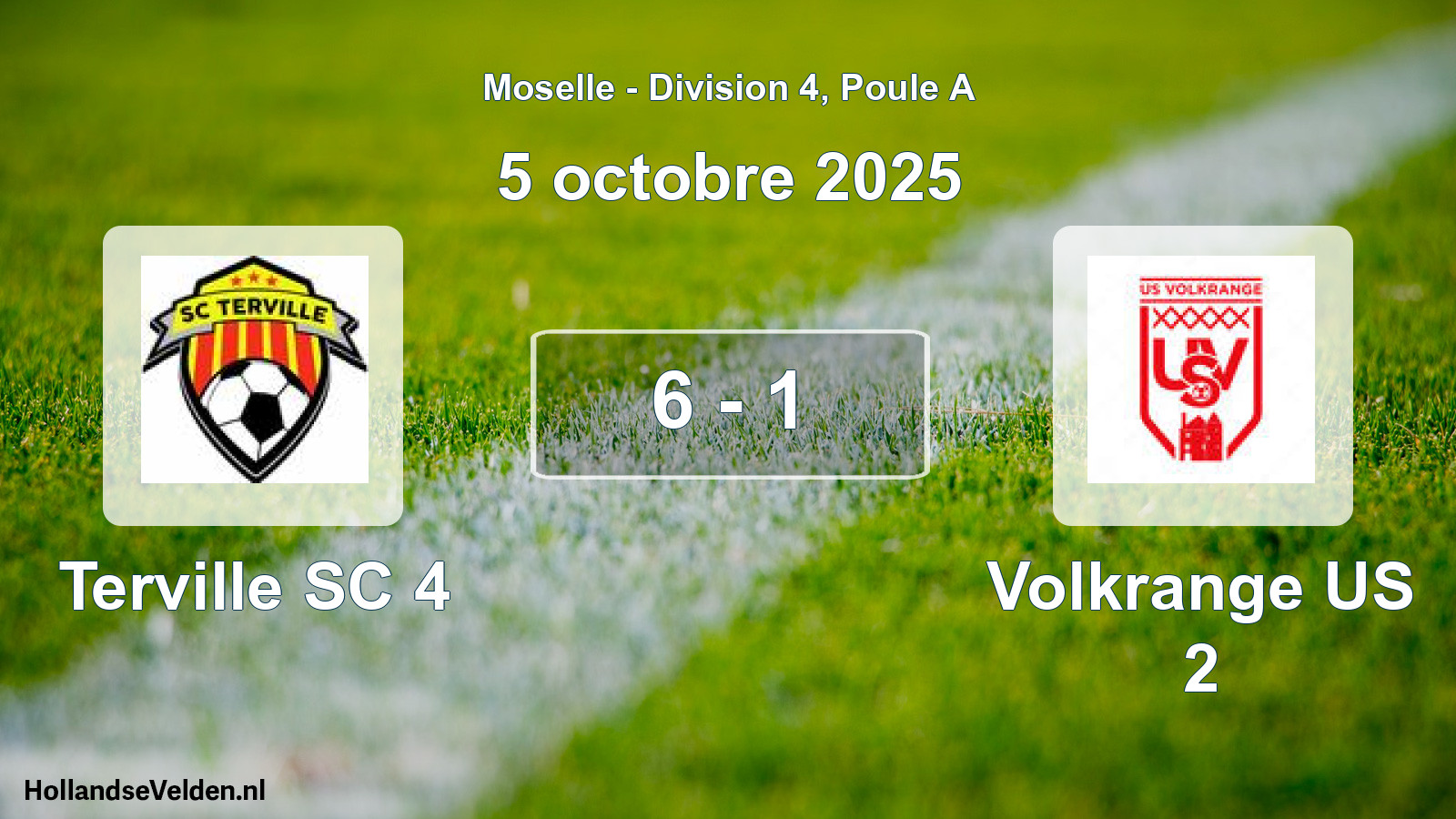 Total number of matches played: Terville SC 4 - Volkrange US 2 6 - 1 (5 October 2025)
