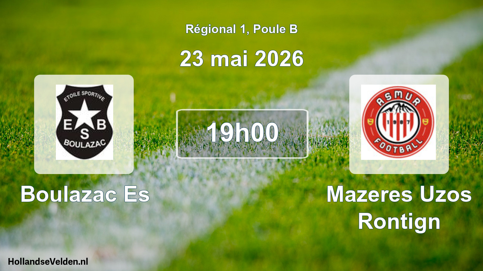 Geplande wedstrijd: Boulazac Es - Mazeres Uzos Rontign (23 mai 2026)