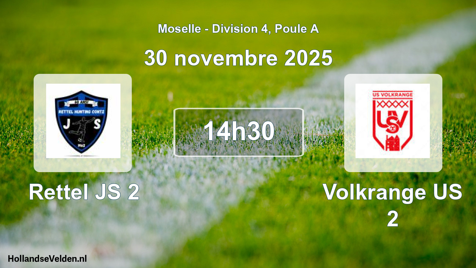 Match programmé: Rettel JS 2 - Volkrange US 2 (30 novembre 2025)