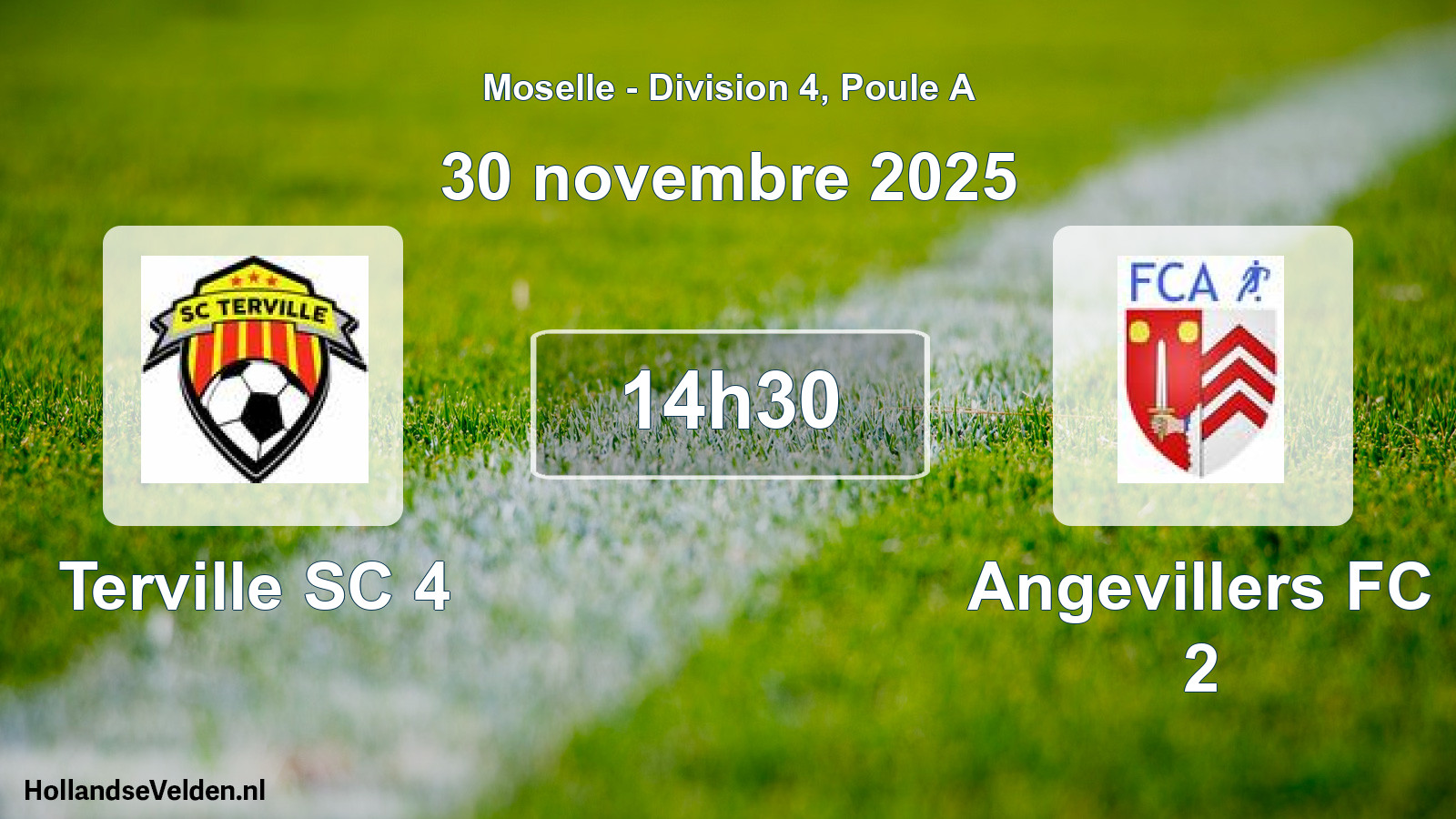 Scheduled Match: Terville SC 4 - Angevillers FC 2 (30 November 2025)