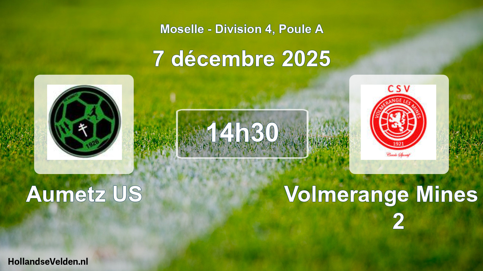 Match programmé: Aumetz US - Volmerange Mines Cs 2 (7 décembre 2025)
