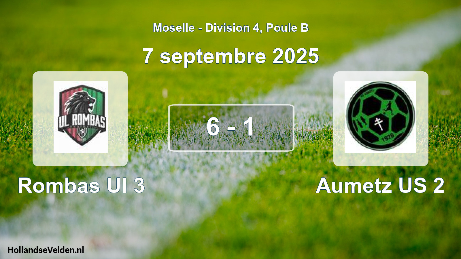 Match joué: Rombas Ul 3 - Aumetz US 2 6 - 1 (7 septembre 2025)