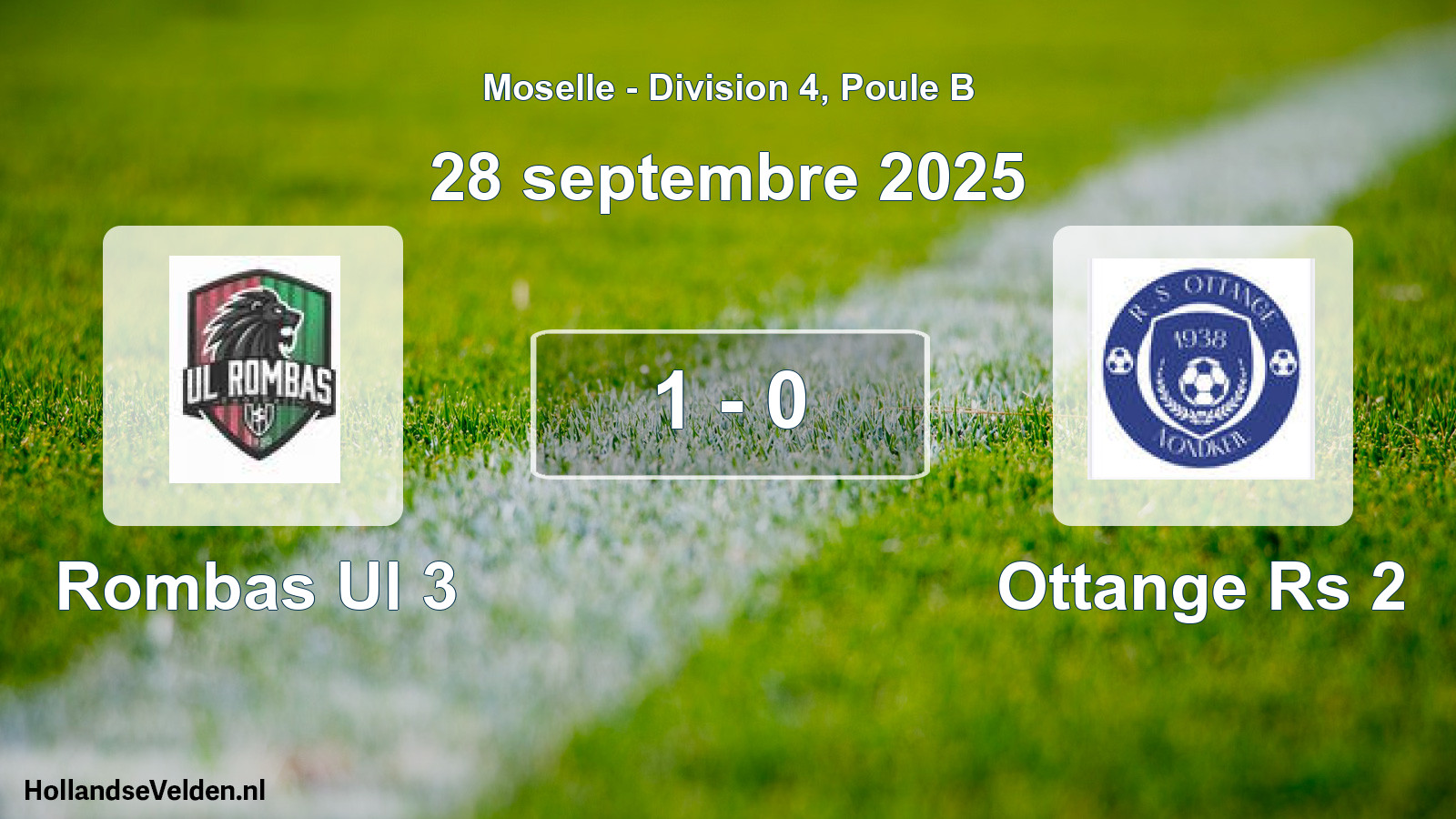 Match joué: Rombas Ul 3 - Ottange Rs 2 1 - 0 (28 septembre 2025)