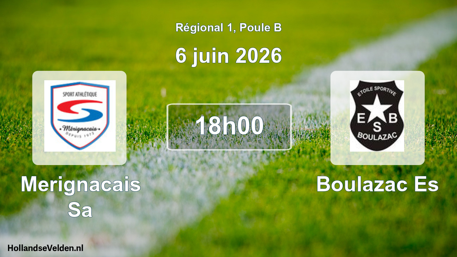 Geplande wedstrijd: Merignacais Sa - Boulazac Es (6 juin 2026)