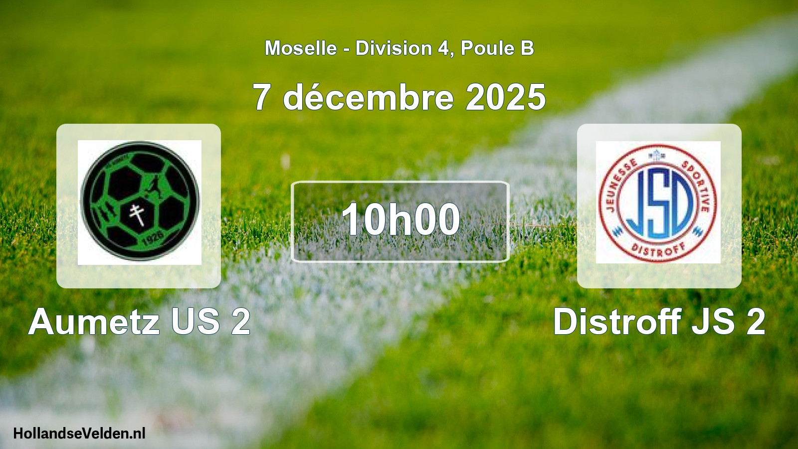 Match programmé: Aumetz US 2 - Distroff JS 2 (7 décembre 2025)