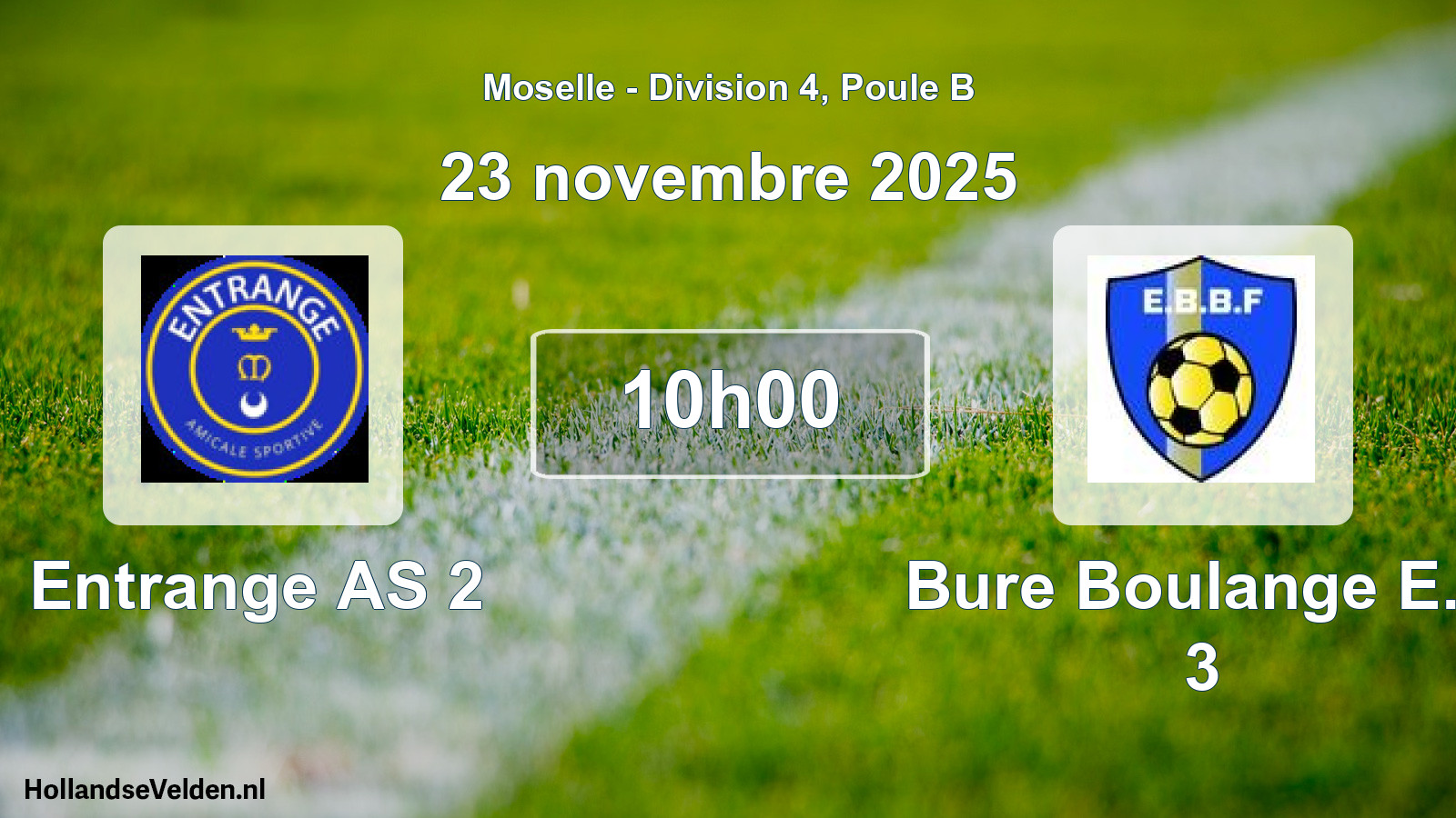 Scheduled Match: Entrange AS 2 - Bure Boulange E.f. 3 (23 November 2025)